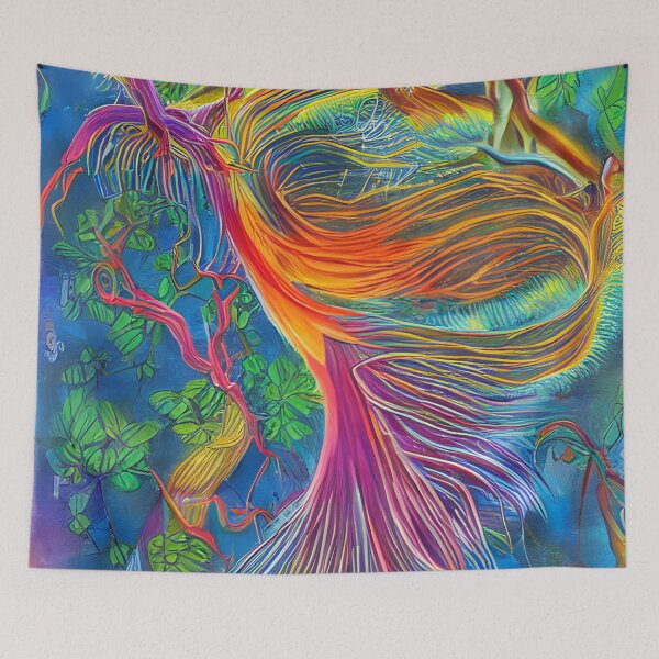 Item preview, Psychedelic Bird Print designed and sold by GGG-AI.