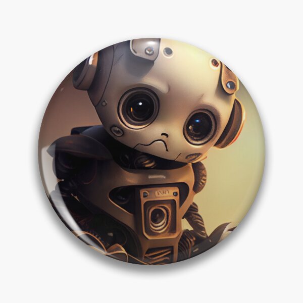 Item preview, Sad Cute Baby Robot Digital Painting designed and sold by CodeAndColors.