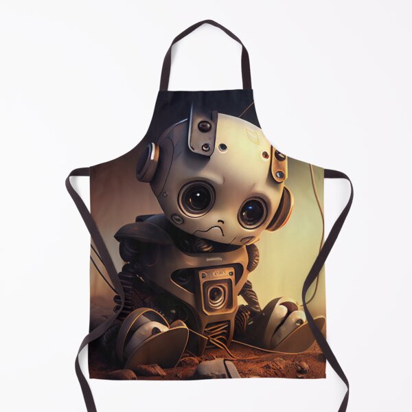 Artikelvorschau, Sad Cute Baby Robot Digital Painting entworfen und verkauft von CodeAndColors.