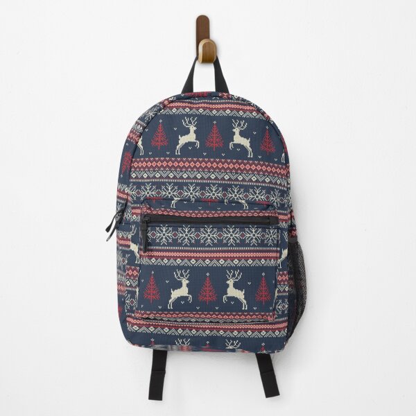 Item preview, STYLISH KNIT NORDIC PATTERN WITH DEERS IN BLUE designed and sold by Phanya-Style.