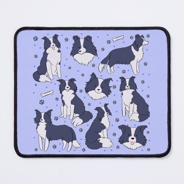 Item preview, border collie cute blue dog stickers pack - border collie illustration pattern designed and sold by Yarafantasyart.