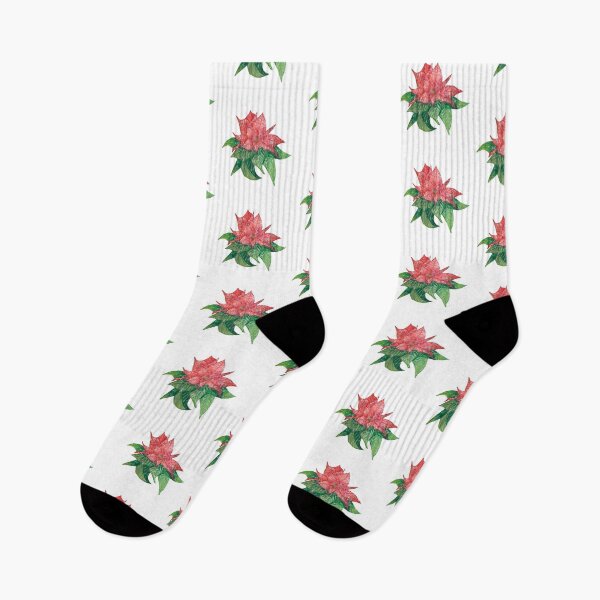Item preview, Frozen poinsettia flowers watercolor  designed and sold by altairaleon.