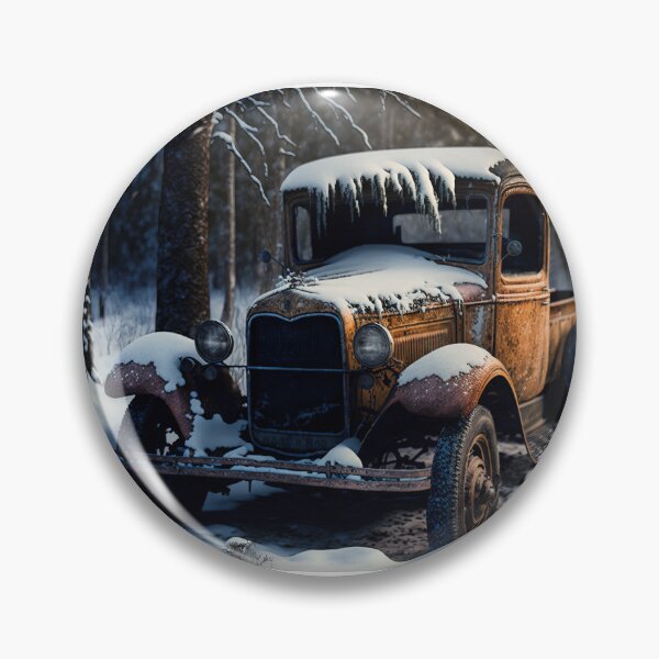Item preview, Winter Pickup Truck #5, a perfect gift for all American Hot Rod fans designed and sold by RodZnRoll.