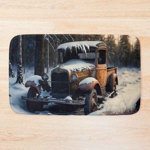 Item preview, Winter Pickup Truck #5, a perfect gift for all American Hot Rod fans designed and sold by RodZnRoll.