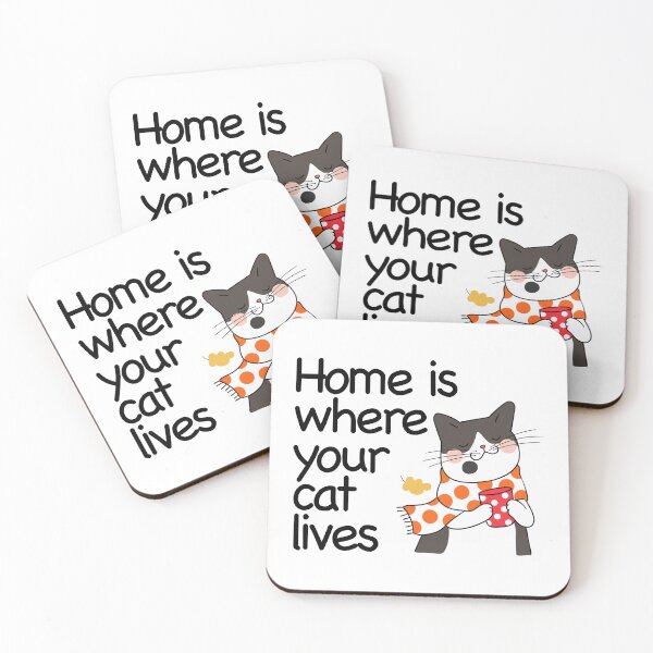 Item preview, Home Is Where Your Cat Lives designed and sold by nextneveldesign.