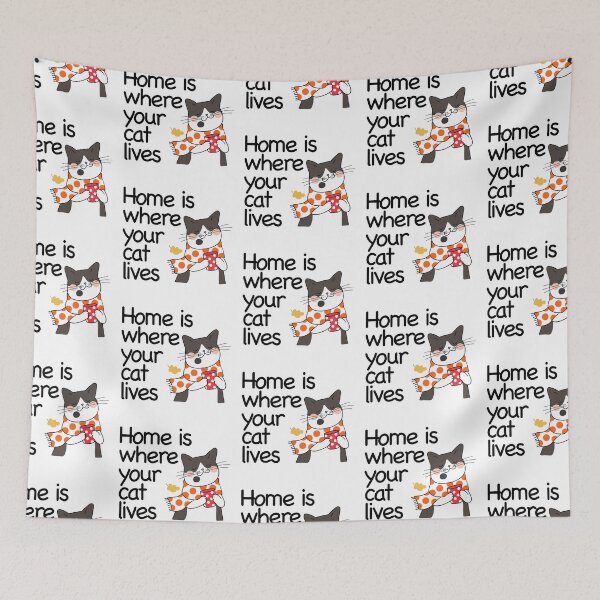 Item preview, Home Is Where Your Cat Lives designed and sold by nextneveldesign.