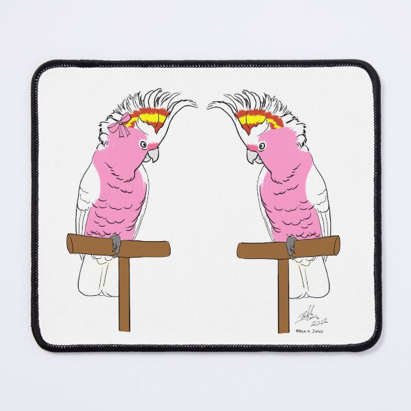 Item preview, Crazy Bird Lady with Major Mitchell's Cockatoos. designed and sold by Laughing Parrot Studio.