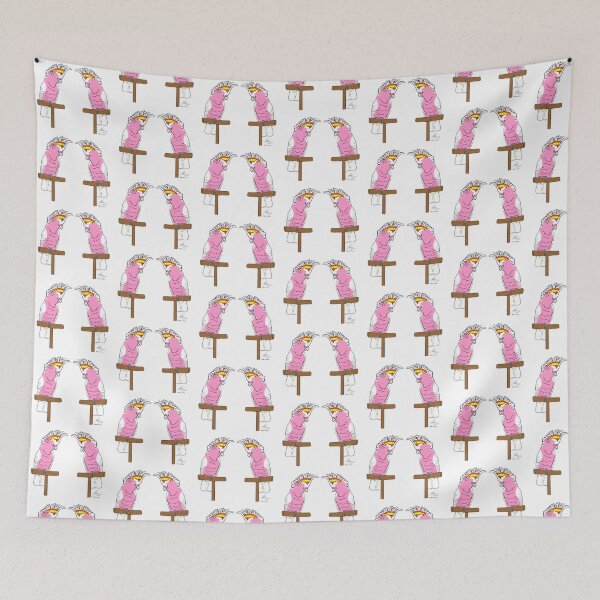 Item preview, Crazy Bird Lady with Major Mitchell's Cockatoos. designed and sold by Laughing Parrot Studio.