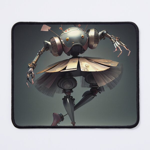 Item preview, Small Robot Dancer Posing Digital Painting designed and sold by CodeAndColors.