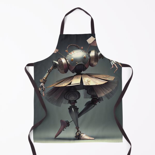 Item preview, Small Robot Dancer Posing Digital Painting designed and sold by CodeAndColors.