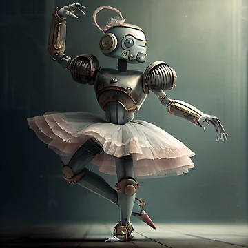 Vorschaubild zum Design Elegant Graceful Robot Ballerina Digital Painting von CodeAndColors