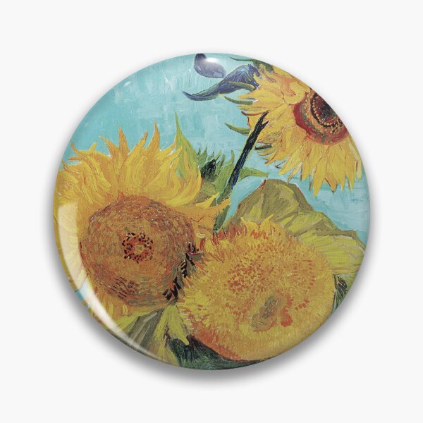 Item preview, Vase with Three Sunflowers Vincent van Gogh Vintage Art Recreation 1888 designed and sold by hauntfan.