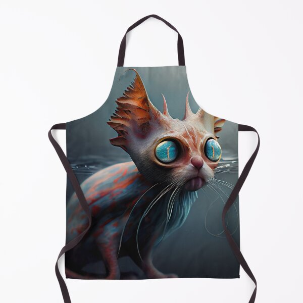 Aperçu de l'œuvre Interesting Weird Cat Fish Hybrid Digital Painting créée et vendue par CodeAndColors.