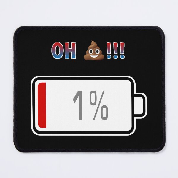 Item preview, Oh Shit!!! with Battery at 1% designed and sold by Moodific.