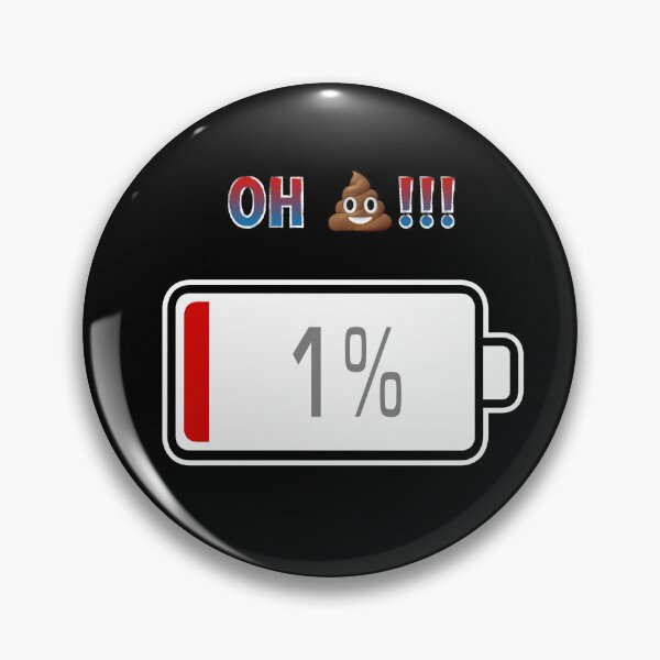 Item preview, Oh Shit!!! with Battery at 1% designed and sold by Moodific.