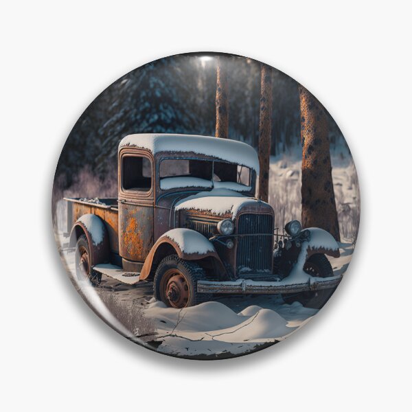 Item preview, Winter Pickup Truck #6, a perfect gift for all American Hot Rod fans designed and sold by RodZnRoll.