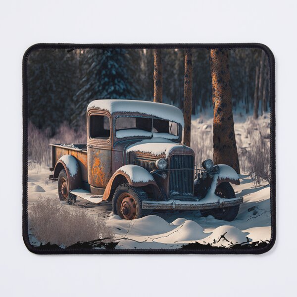 Item preview, Winter Pickup Truck #6, a perfect gift for all American Hot Rod fans designed and sold by RodZnRoll.