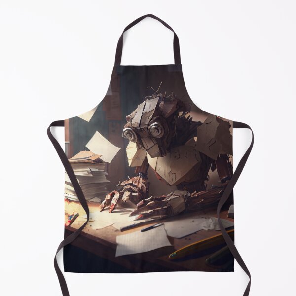 Item preview, Bright Robot Author Working on a Book Digital Painting designed and sold by CodeAndColors.