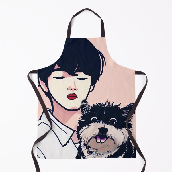 Item preview, Cool Illustration Of Kim Taehyung With A Cute Dog designed and sold by Kodexstore.