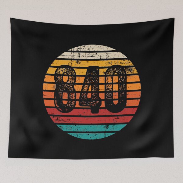 Item preview, Distressed Vintage Sunset 840 Area Code designed and sold by Gold Wings Tees.