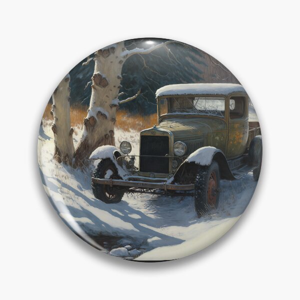 Item preview, Winter Pickup Truck #7, a perfect gift for all American Hot Rod fans designed and sold by RodZnRoll.