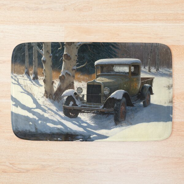 Item preview, Winter Pickup Truck #7, a perfect gift for all American Hot Rod fans designed and sold by RodZnRoll.