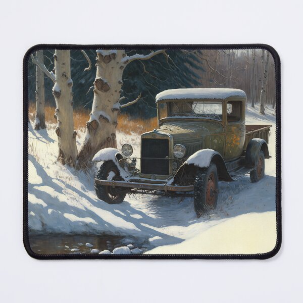Item preview, Winter Pickup Truck #7, a perfect gift for all American Hot Rod fans designed and sold by RodZnRoll.