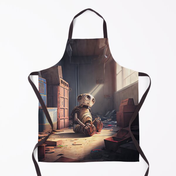 Item preview, Lonely Trapped Robot Looking Longingly at the Sun Digital Painting designed and sold by CodeAndColors.