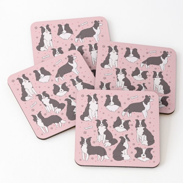Item preview, 9 cute border collie dog stickers pack - border collie illustration pattern  designed and sold by Yarafantasyart.