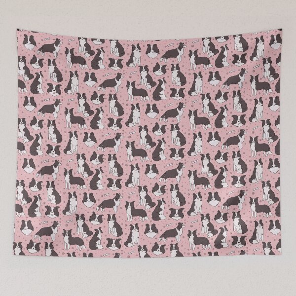 Item preview, 9 cute border collie dog stickers pack - border collie illustration pattern  designed and sold by Yarafantasyart.