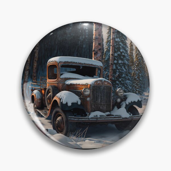 Item preview, Winter Pickup Truck #8, a perfect gift for all American Hot Rod fans designed and sold by RodZnRoll.