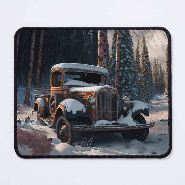 Item preview, Winter Pickup Truck #8, a perfect gift for all American Hot Rod fans designed and sold by RodZnRoll.