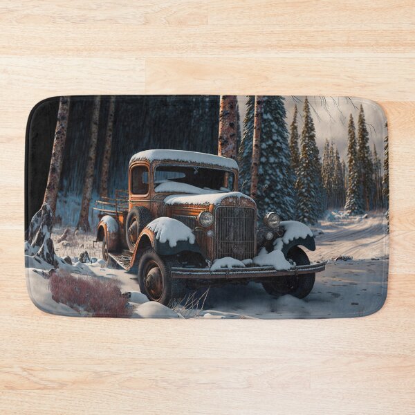 Item preview, Winter Pickup Truck #8, a perfect gift for all American Hot Rod fans designed and sold by RodZnRoll.