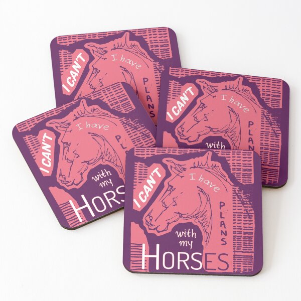 Item preview, Sorry I Can'T I Have Plans With My Horses / Pink Version for Horse Lovers designed and sold by AgnieshkaSiwek.