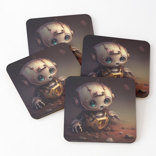 Item preview, Futuristic Cute Baby AI Robot Digital Painting designed and sold by CodeAndColors.