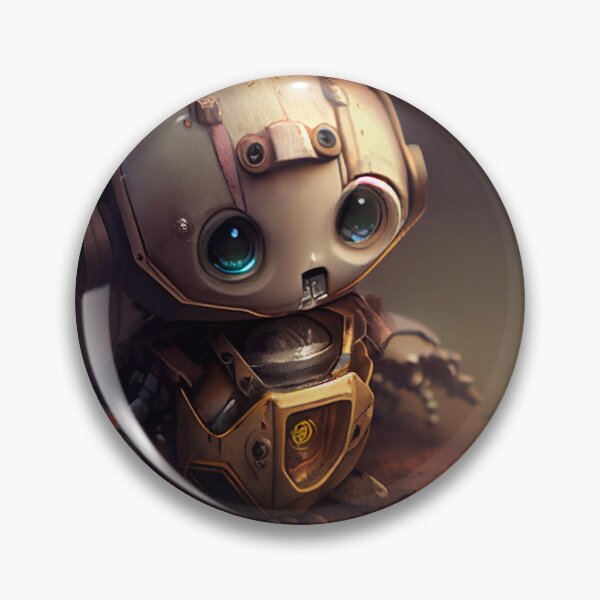 Item preview, Futuristic Cute Baby AI Robot Digital Painting designed and sold by CodeAndColors.