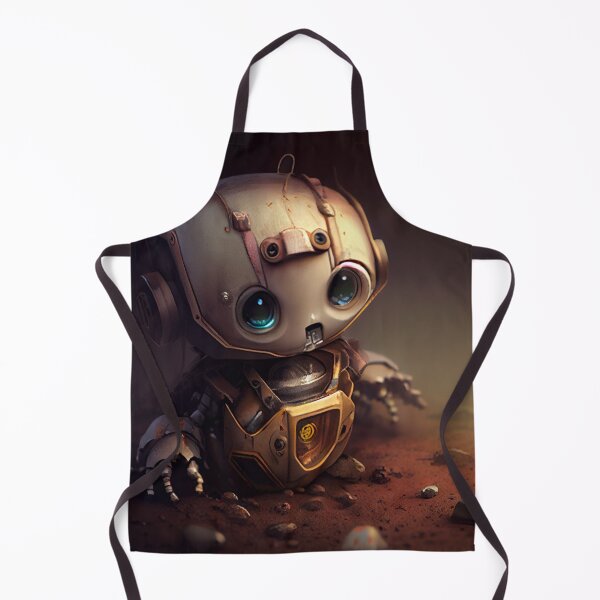 Item preview, Futuristic Cute Baby AI Robot Digital Painting designed and sold by CodeAndColors.