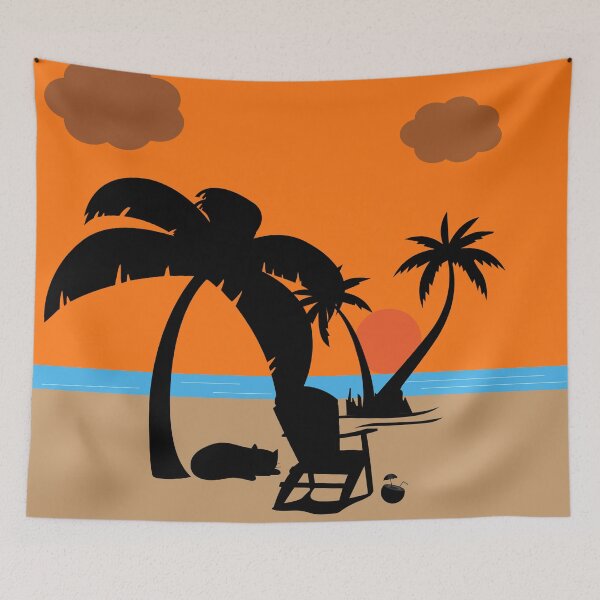 Item preview, Cat watching Sunset Digital - Cat / Sunset designed and sold by SheetalMourya.