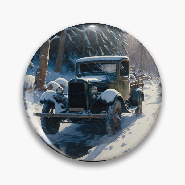 Item preview, Winter Pickup Truck #9, a perfect gift for all American Hot Rod fans designed and sold by RodZnRoll.