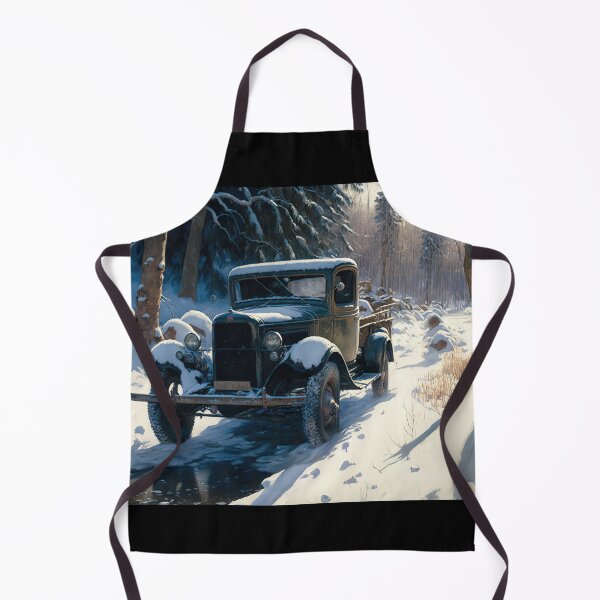 Item preview, Winter Pickup Truck #9, a perfect gift for all American Hot Rod fans designed and sold by RodZnRoll.