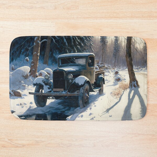 Item preview, Winter Pickup Truck #9, a perfect gift for all American Hot Rod fans designed and sold by RodZnRoll.