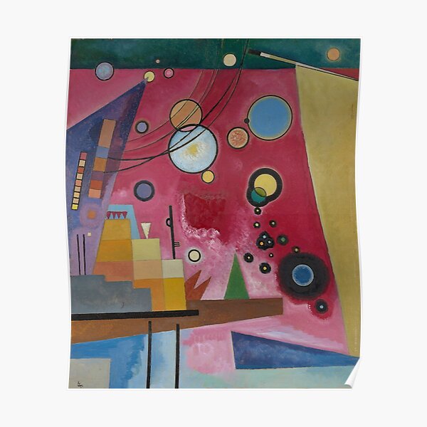 Wassily Kandinsky Heavy Red 1924 Wassily Kandinsky Abstract Art Poster For Sale By