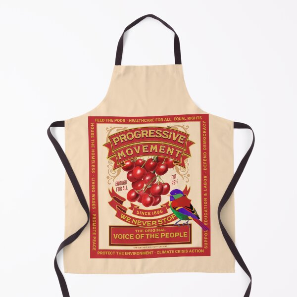 Item preview, PMD00133 Progressive Movement Designs Enough For All cherry red vintage style with rainbow bird for progressives designed and sold by ProgressiveLeft.