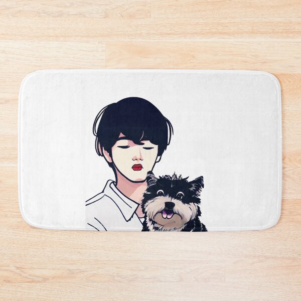 Item preview, Cool Illustration Of Kim Taehyung With A Cute Dog designed and sold by Kodexstore.
