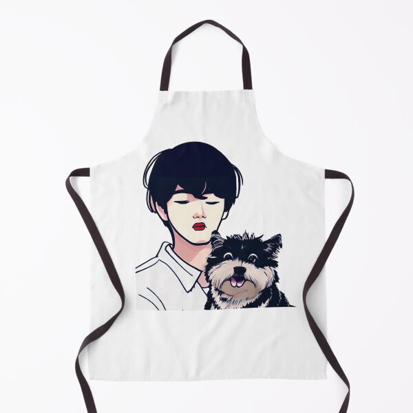 Item preview, Cool Illustration Of Kim Taehyung With A Cute Dog designed and sold by Kodexstore.