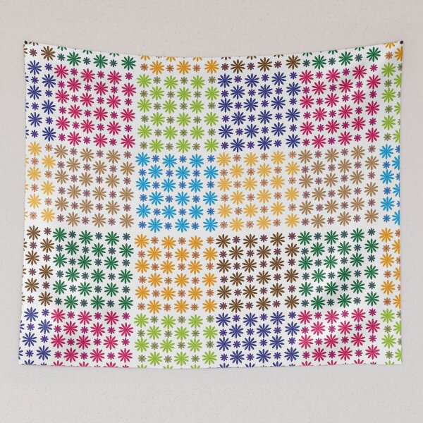 Item preview, Margaridas coloridas Colcha de retalhos designed and sold by GirlaineSQ.