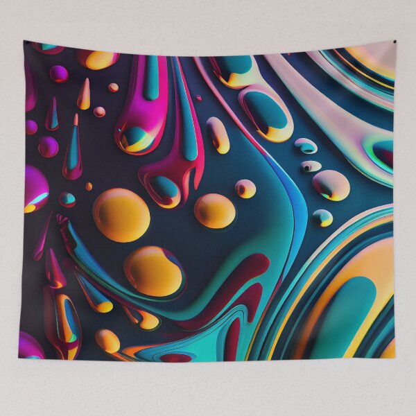 Item preview, Colorful paint raindrops designed and sold by DizPix.