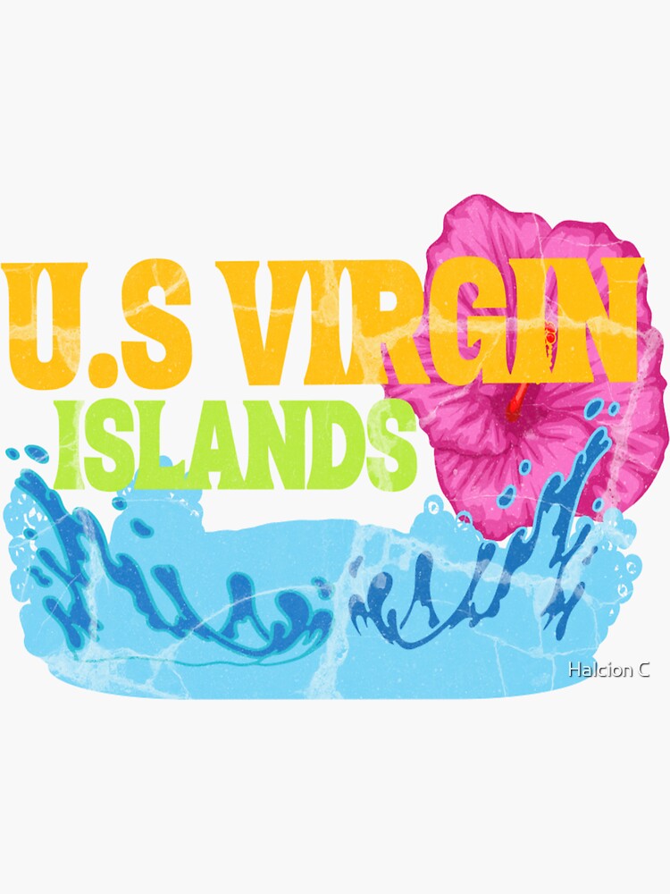 "Travelling to U.S VIRGIN ISLANDS " Sticker for Sale by hallie1357