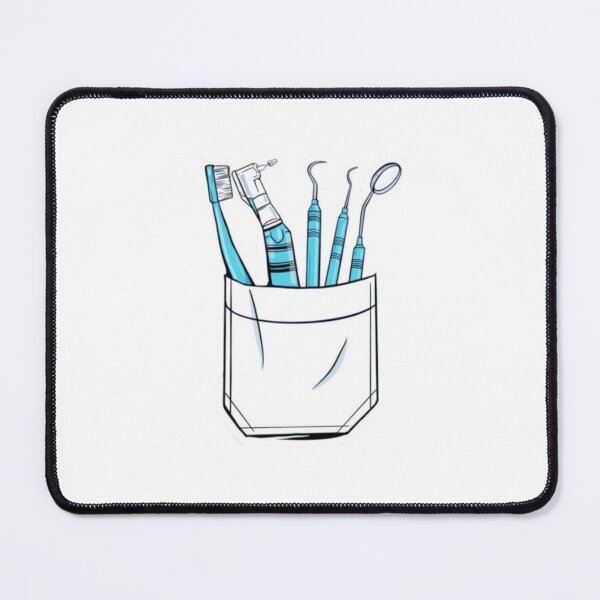 Item preview, Blue dental instruments in a pocket designed and sold by guaka-molly.