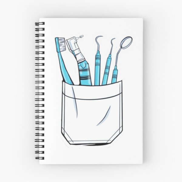 Item preview, Blue dental instruments in a pocket designed and sold by guaka-molly.
